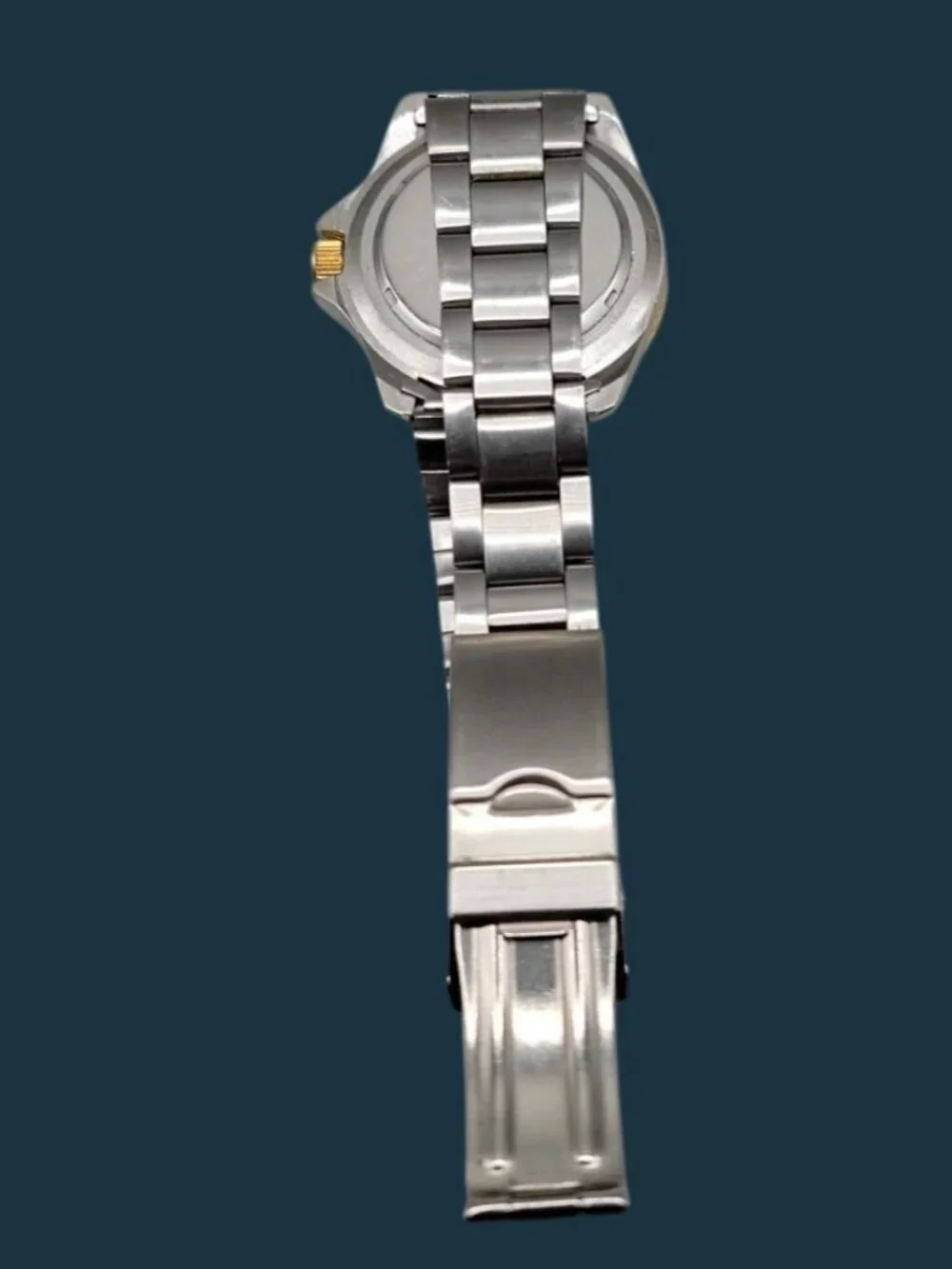 Vintage Renne Rains Stainless Steel Mens Two Tone Watch 8